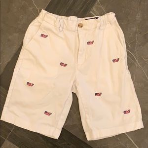 Vineyard Vines white with whale shorts